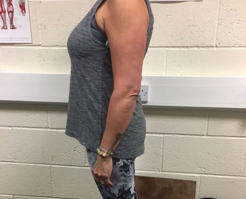client nicola before personal training sessions